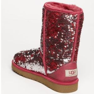 red glitter ugg boots